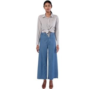 Jesse Kamm Sailor Pants in Chambray Blue